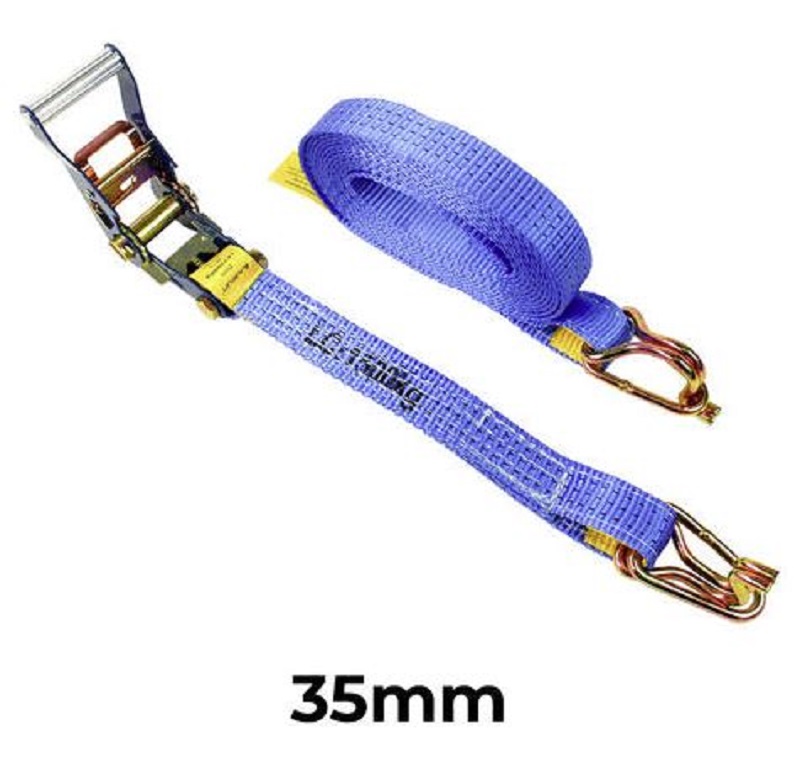 Ratchet Tie Downs with Hook & Keeper (204035 - 35mm)