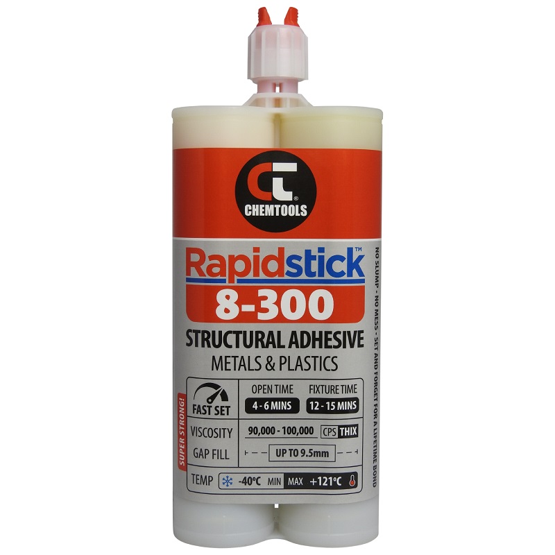Rapidstick 8-300 Structural Adhesive (Metals & Plastics) (8-300-400 - 400ml 1:1 Dual Cartridge)