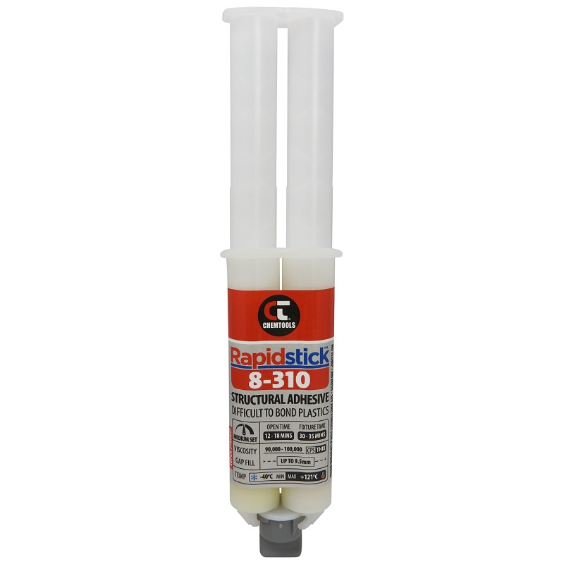 Rapidstick 8-310 Structural Adhesive (Difficult To Bond Plastics) (8-310-25 - 25ml 1:1 Dual Cartridge)