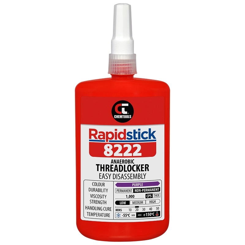 Rapidstick 8222 Threadlocker (Easy Disassembly, Purple) (8222-250 - 250ml Bottle)
