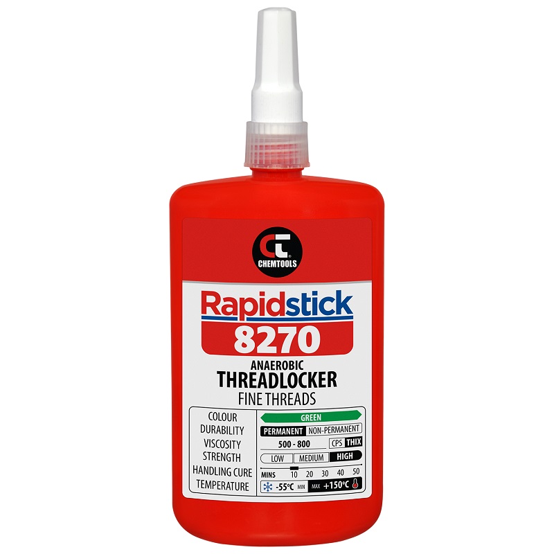 Rapidstick 8270 Threadlocker (Fine Threads, Green) (8270-250 - 250ml Bottle)
