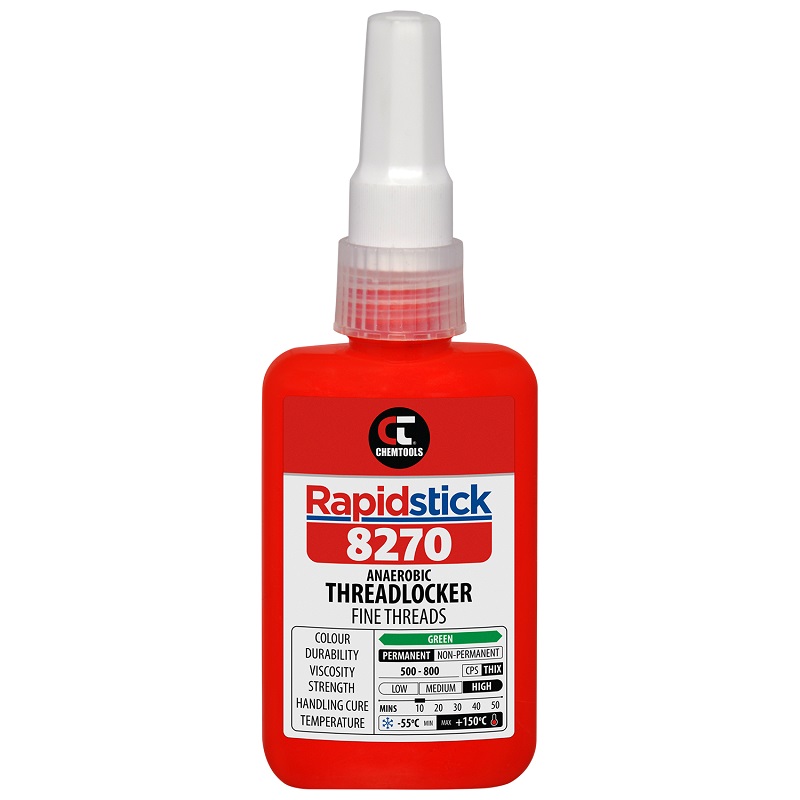 Rapidstick 8270 Threadlocker (Fine Threads, Green) (8270-50 - 50ml Bottle)