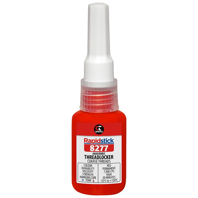 Rapidstick 8277 Threadlocker (Coarse Threads, Red) (8277-10 - 10ml Bottle)