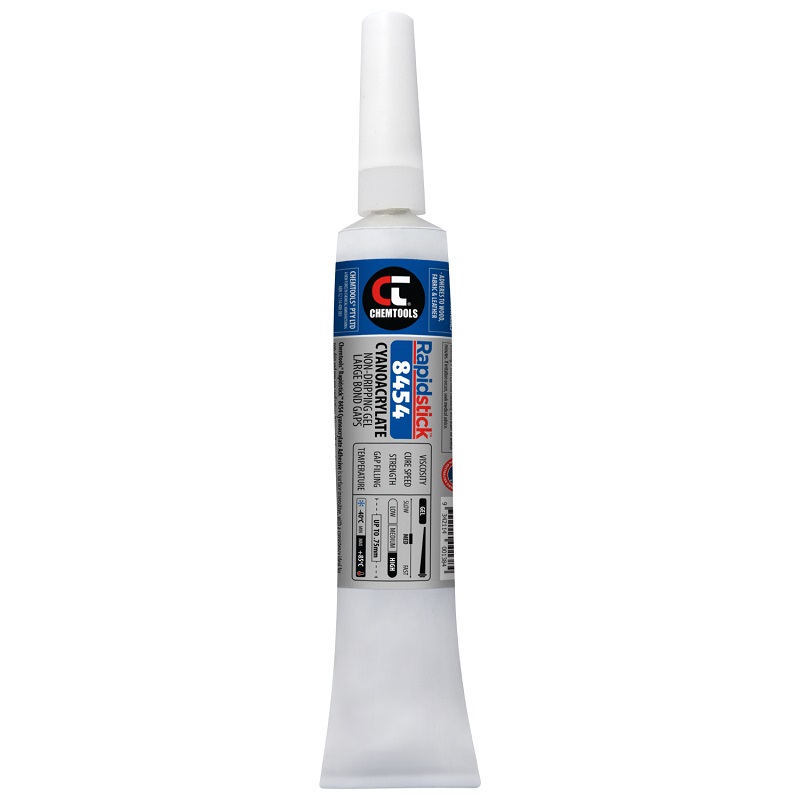 Rapidstick 8454 Cyanoacrylate Adhesive (Non-Dripping Gel, Large Bond Gaps) (8454-20 - 20 grams)