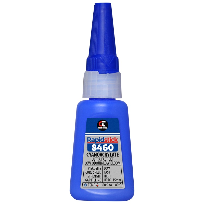 Rapidstick 8460 Cyanoacrylate Adhesive (Ultra Fast Set, Low Odour/Low Bloom) (8460-20 - 25ml Bottle)