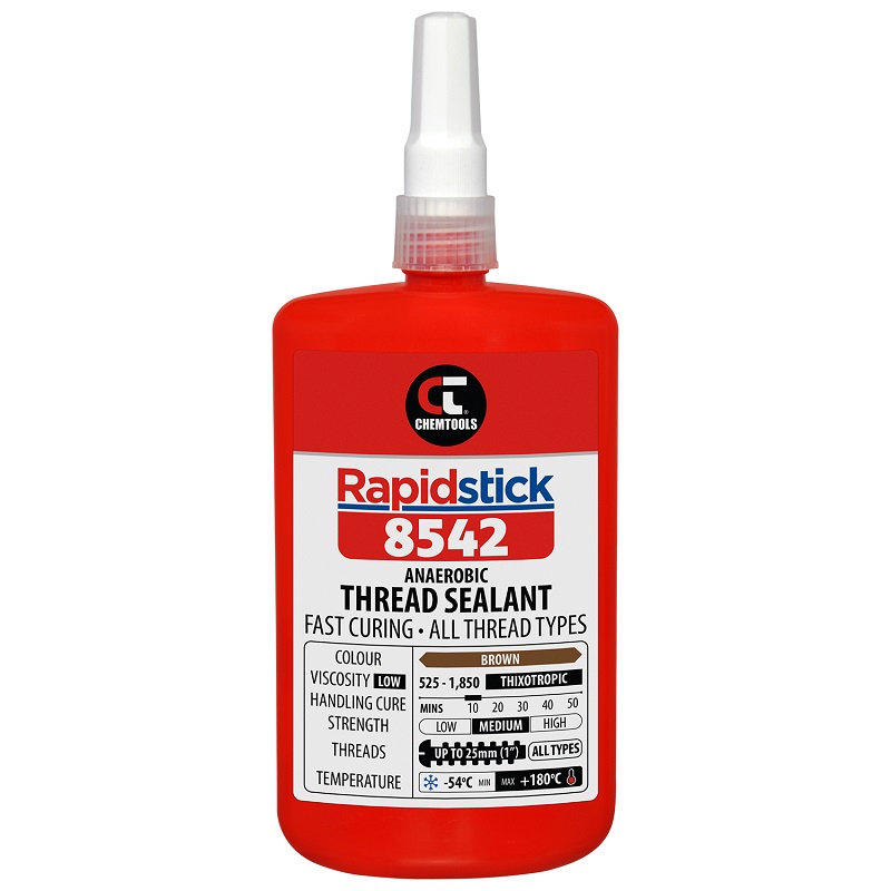 Rapidstick 8542 Thread Sealant (Fast Curing, All Thread Types) (8542-250 - 250ml Bottle)