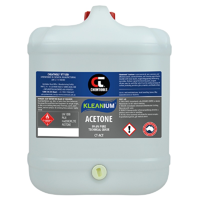 Kleanium Acetone 99.6% Pure Technical Grade (CT-ACT-20L - 20 Litres)
