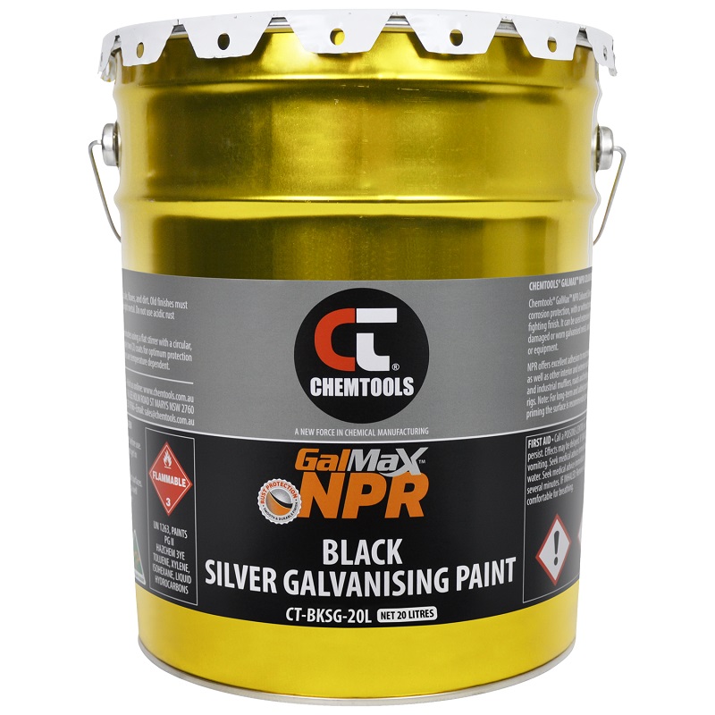 GalMax NPR Gloss Black Galvanising Paint (CT-BKSG-20L - 20 Litres)