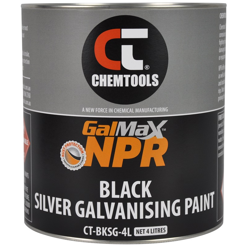GalMax NPR Gloss Black Galvanising Paint (CT-BKSG-4L - 4 Litres)