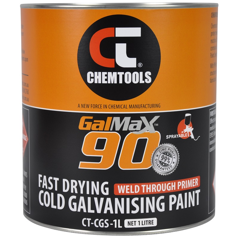 GalMax 90 Cold Galvanising Paint & Weld Through Primer (CT-CGS-1L - 1 Litre Sprayable)