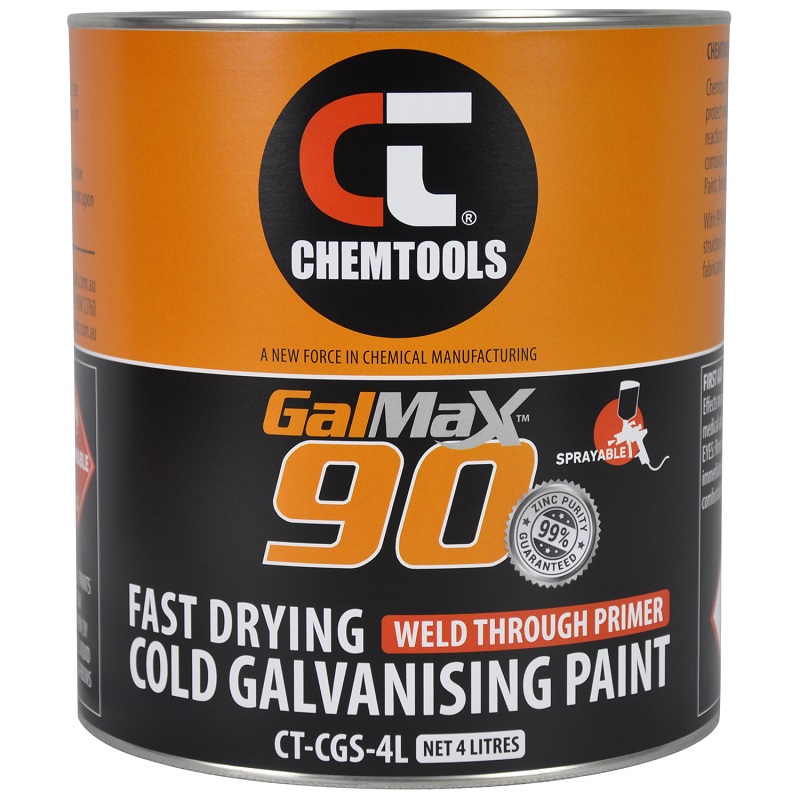 GalMax 90 Cold Galvanising Paint & Weld Through Primer (CT-CGS-4L - 4 Litres Sprayable)
