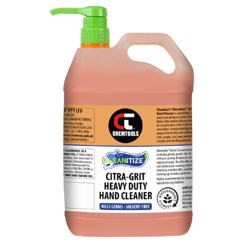 Kleanitize Citra-Grit Heavy Duty Hand Cleaner (CT-HC-5L - 5L Pump Bottle)