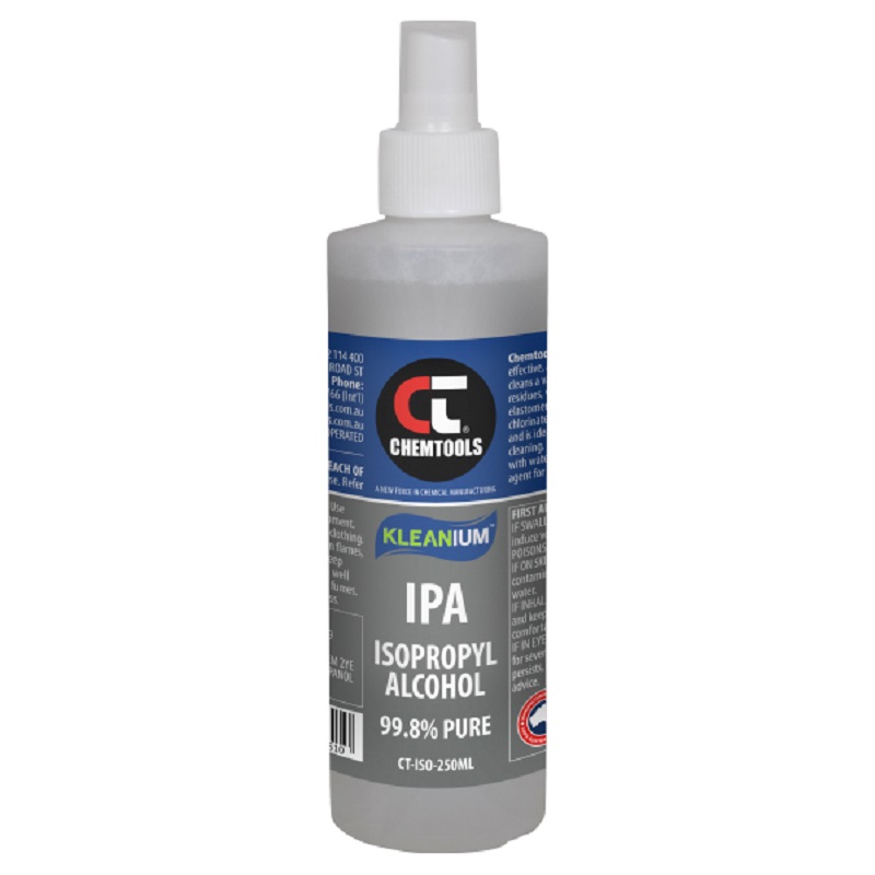 Kleanium 99.8% Pure IPA Isopropyl Alcohol (Isopropanol) (CT-ISO-250 - 250ml Spray Bottle)
