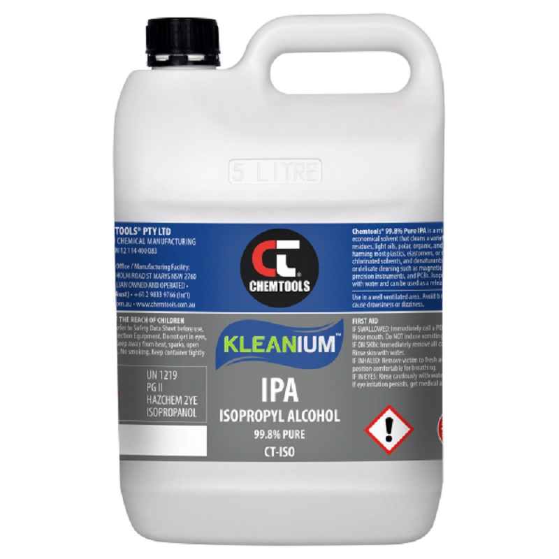 Kleanium 99.8% Pure IPA Isopropyl Alcohol (Isopropanol) (CT-ISO-5L - 5 Litres)