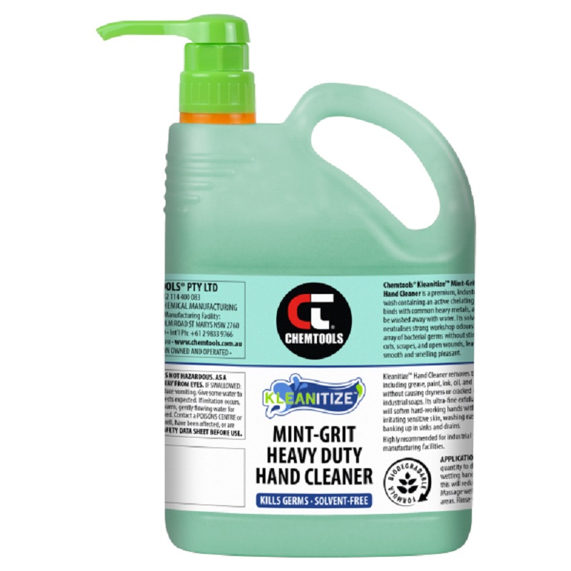 Kleanitize Mint-Grit Heavy Duty Hand Cleaner (CT-MHC-2.5L - 2.5 Litre Pump Bottle)