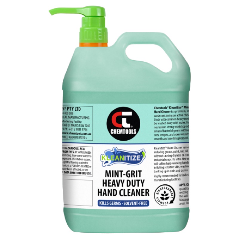 Kleanitize Mint-Grit Heavy Duty Hand Cleaner (CT-MHC-5L - 5 Litre Pump Bottle)