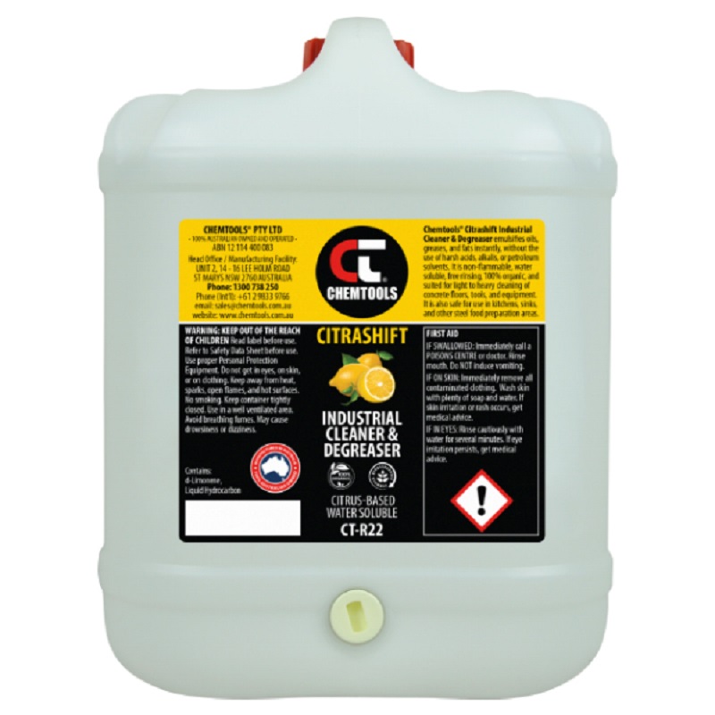 DEOX R22 CitraShift Industrial Cleaner & Degreaser (CT-R22-20L - 20 Litres)