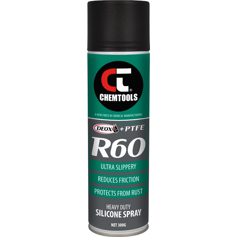 DEOX R60 Heavy Duty Silicone Spray with PTFE (CT-R60PTFE-300 - 300g Aerosol)