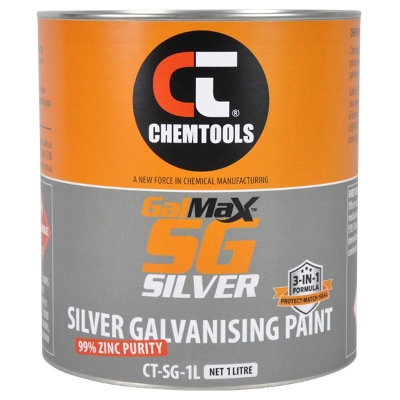 GalMax SG Silver 3-in-1 Galvanising Paint (CT-SG-1L - 1 Litre)