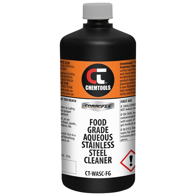 Corrofix Food Grade Aqueous Stainless Steel Cleaner (CT-WASC-FG-1L - 1 Litre)