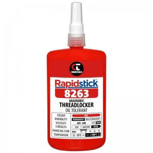 Rapidstick 8263 Threadlocker (Oil Tolerant, Red)