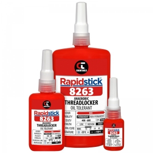 Rapidstick 8263 Threadlocker (Oil Tolerant, Red)