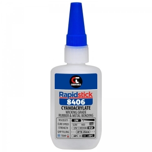 Rapidstick 8406 Cyanoacrylate Adhesive (Wicking Grade, Rubber & Metal Bonding)