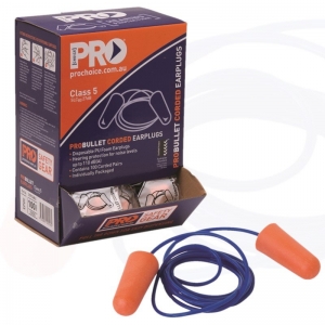 Probullet Disposable Corded Earplugs - 100 Pack