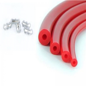 Red Hollow Round Belting and Connectors